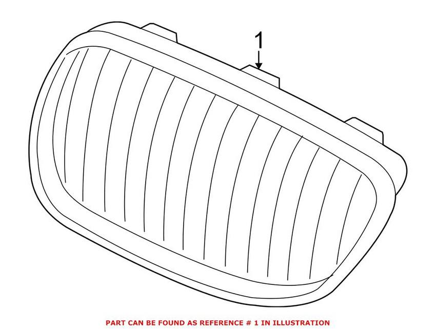 BMW Kidney Grille - Front Driver Side 51137295521